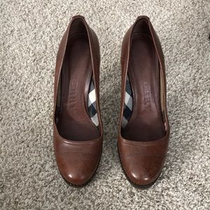 Burberry platform pumps